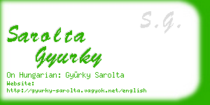 sarolta gyurky business card